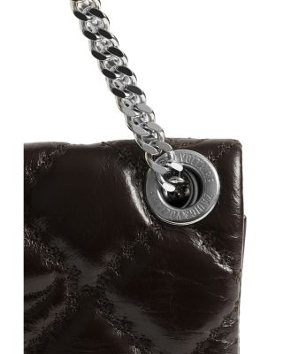 Rock II Vintage Effect Leather Monogram Clutch