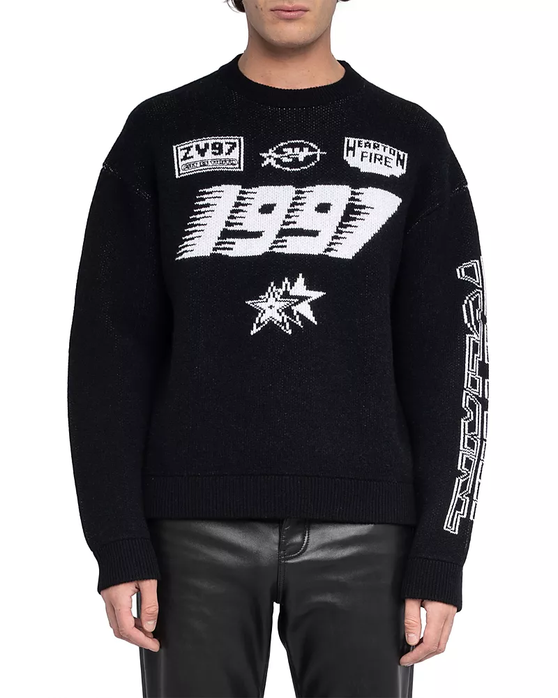 Zadig & Voltaire Marko Motocross Oversized Fit Sweater