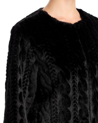 Crewneck Faux Fur Shrug