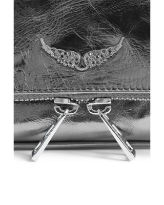 Rock Nano Vintage Effect Metallic Leather Clutch