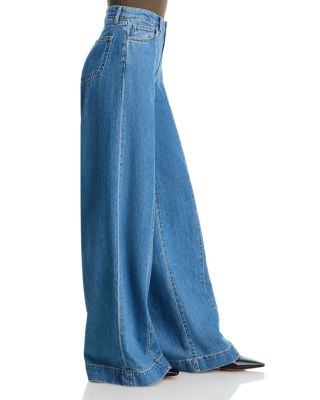 Sandy High Rise Wide Leg Jeans in Wilton