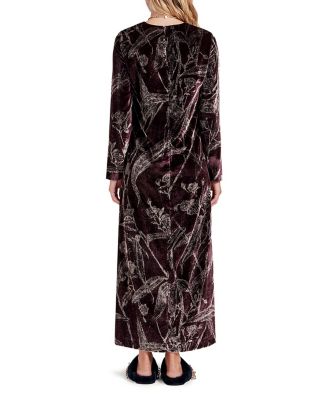 La Doublej Long Sleeve Swing Dress Bamboo Burgundy