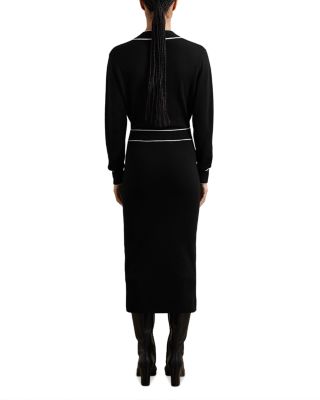 Lorrie Button Front Knitted Midi Dress