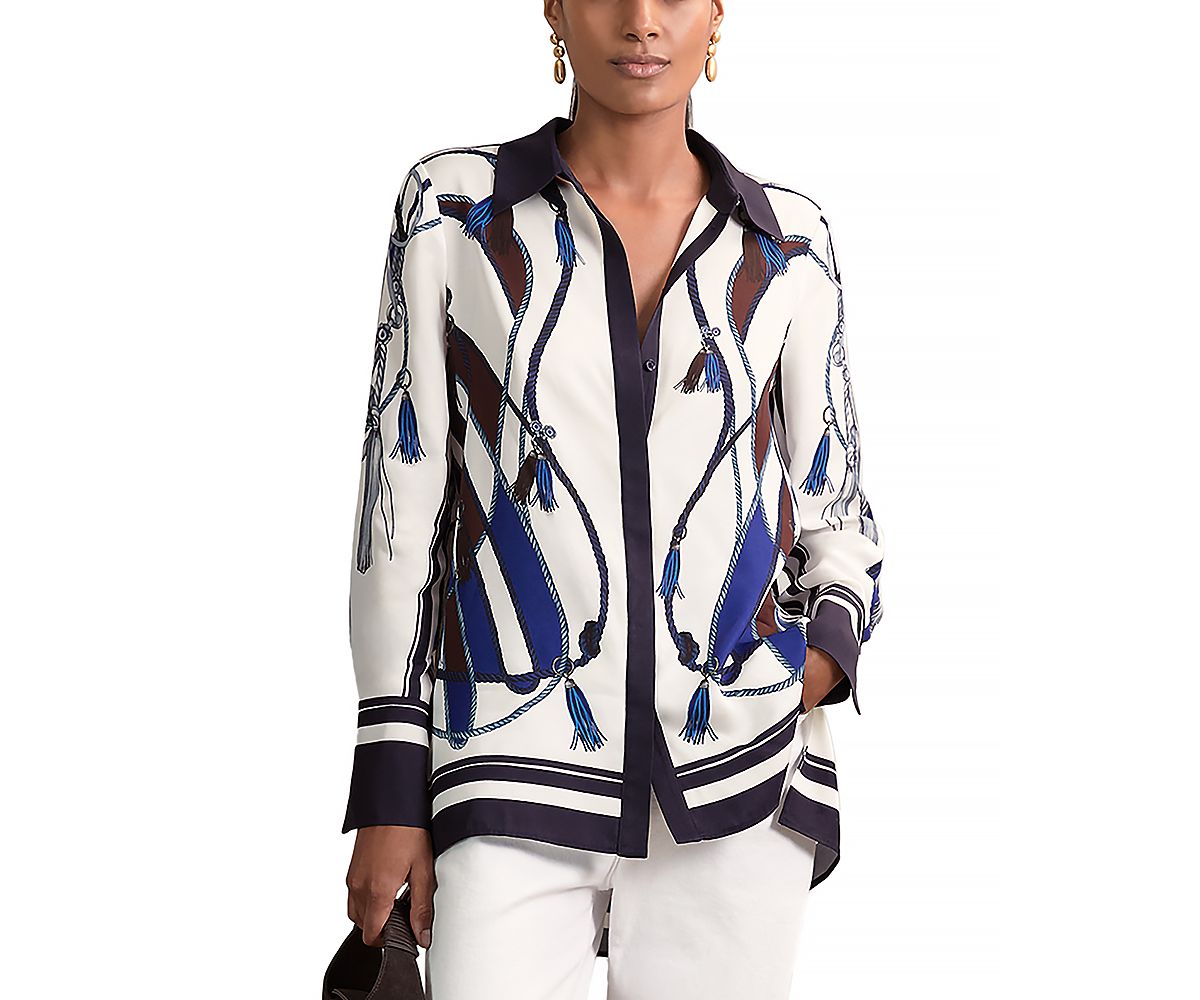 Reiss Isla Scarf Print Shirt