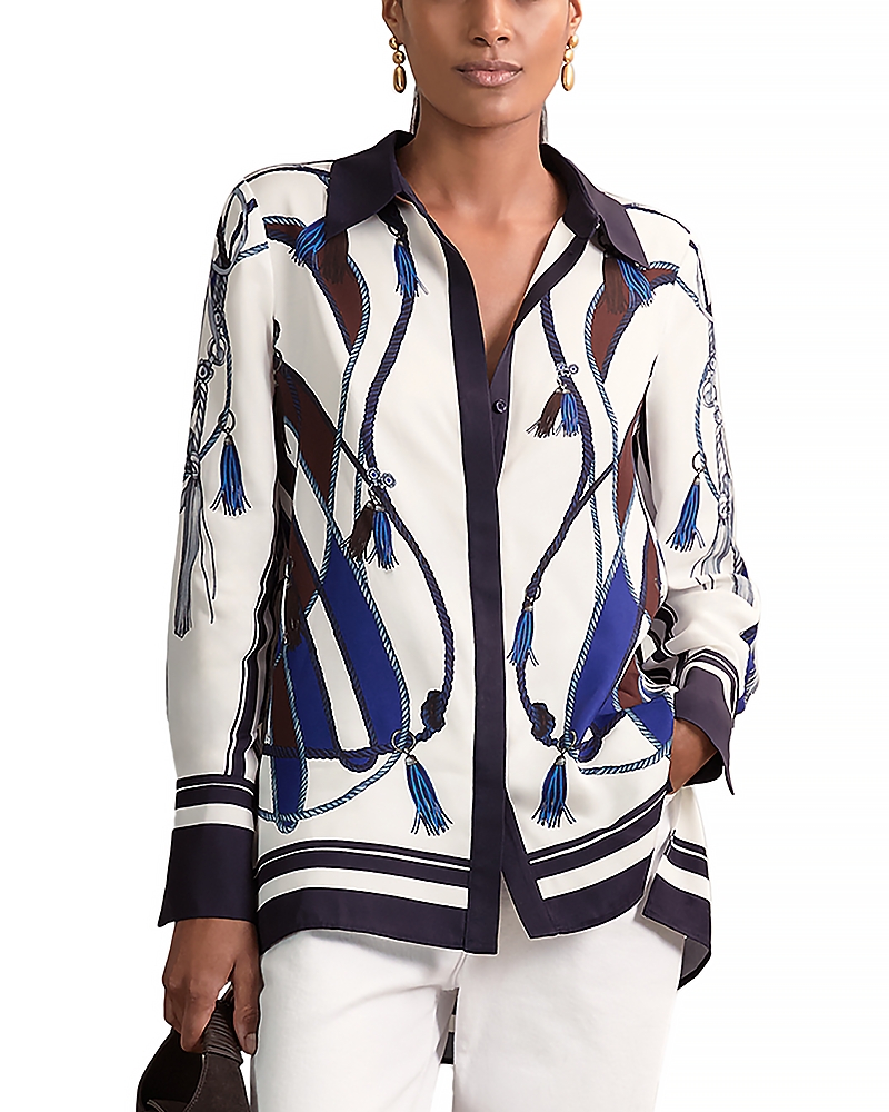 Reiss Isla Scarf Print Shirt