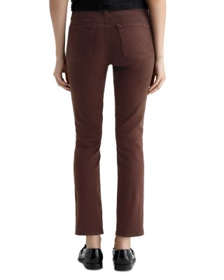 Mari Mid Rise Slim Straight Jeans in Coffee Bean