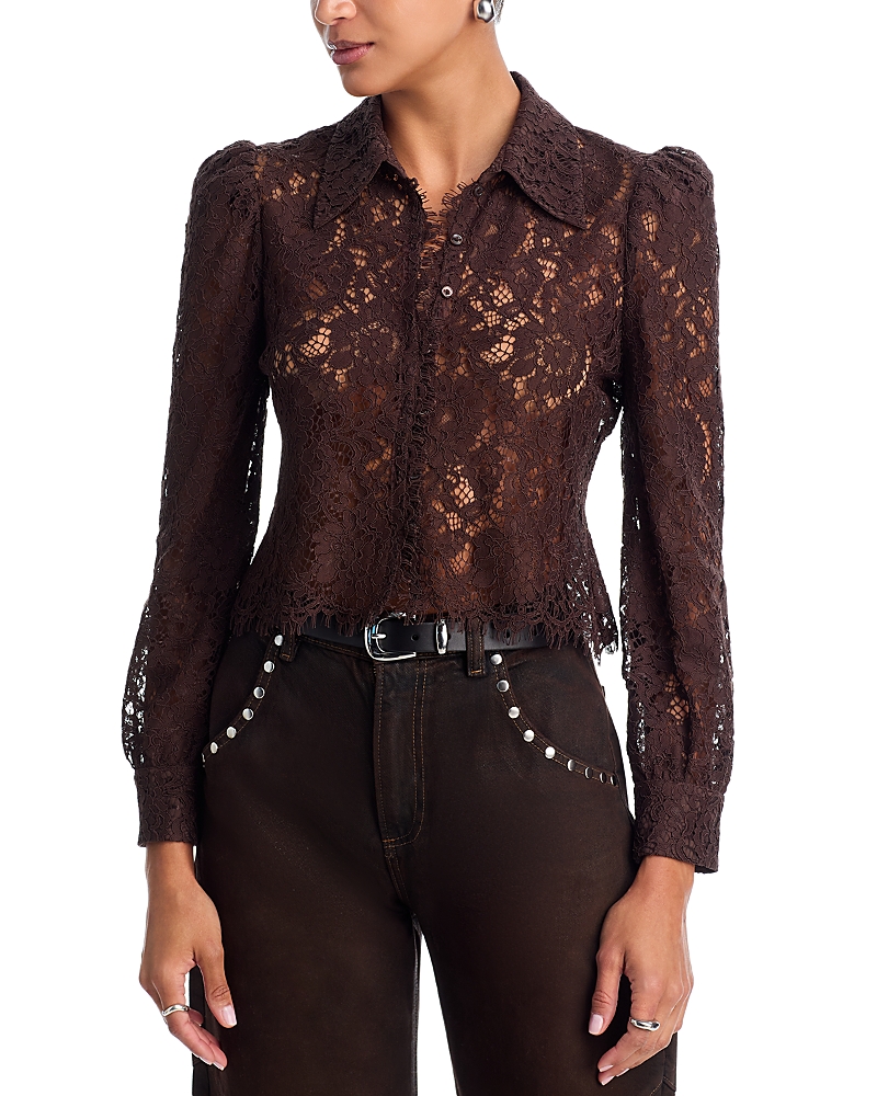 L’Agence Anita Lace Button Up Blouse