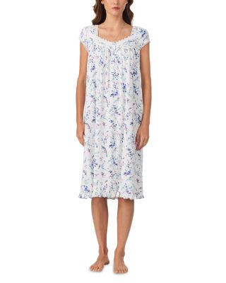 Cap Sleeve Floral Waltz Nightgown