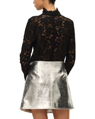 Tau Faux Leather Mini Skirt