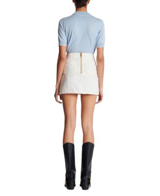 Short Cotton Canvas Skirt