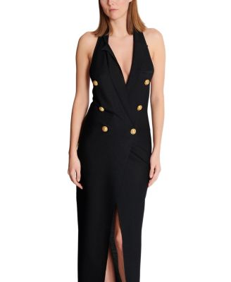 Long Halterneck Knit Dress