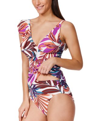 Plantopia Mid Rise Shirred Bikini Bottom