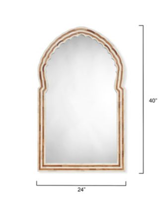 Bardot Medium Bone &amp; Wood Mirror
