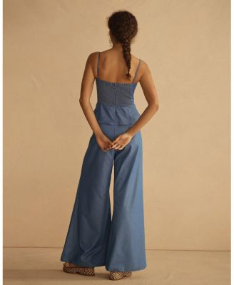 CAMBRICO&nbsp;Stitch Detail Peplum Top