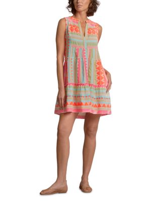 V Neck Mini Swim Cover-Up Dress