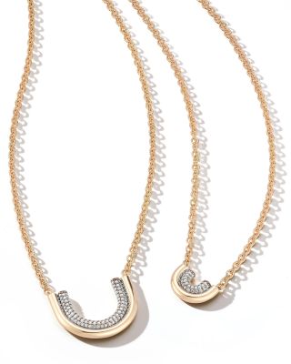 18K Rose Gold Thoby Diamond Large Tubular Statement Necklace, 20"