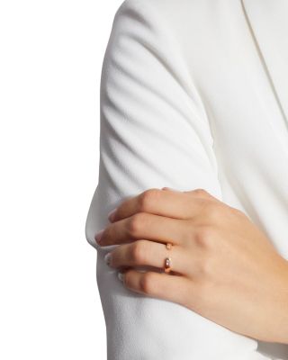 18K Rose Gold Ottoline Diamond Baguette Cuff Ring