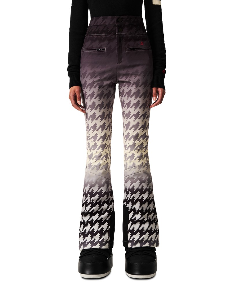Perfect Moment Aurora Ski Pants in Degreade Bw Houndstooth