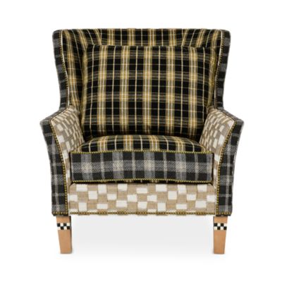 Mad for Plaid Wing Chair