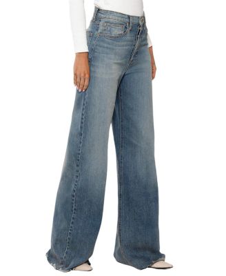 High Rise Adeline Cuffed Jeans in Light Blue