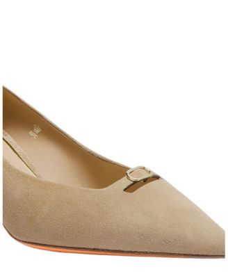  Women's Suede Mid-Heel Pump