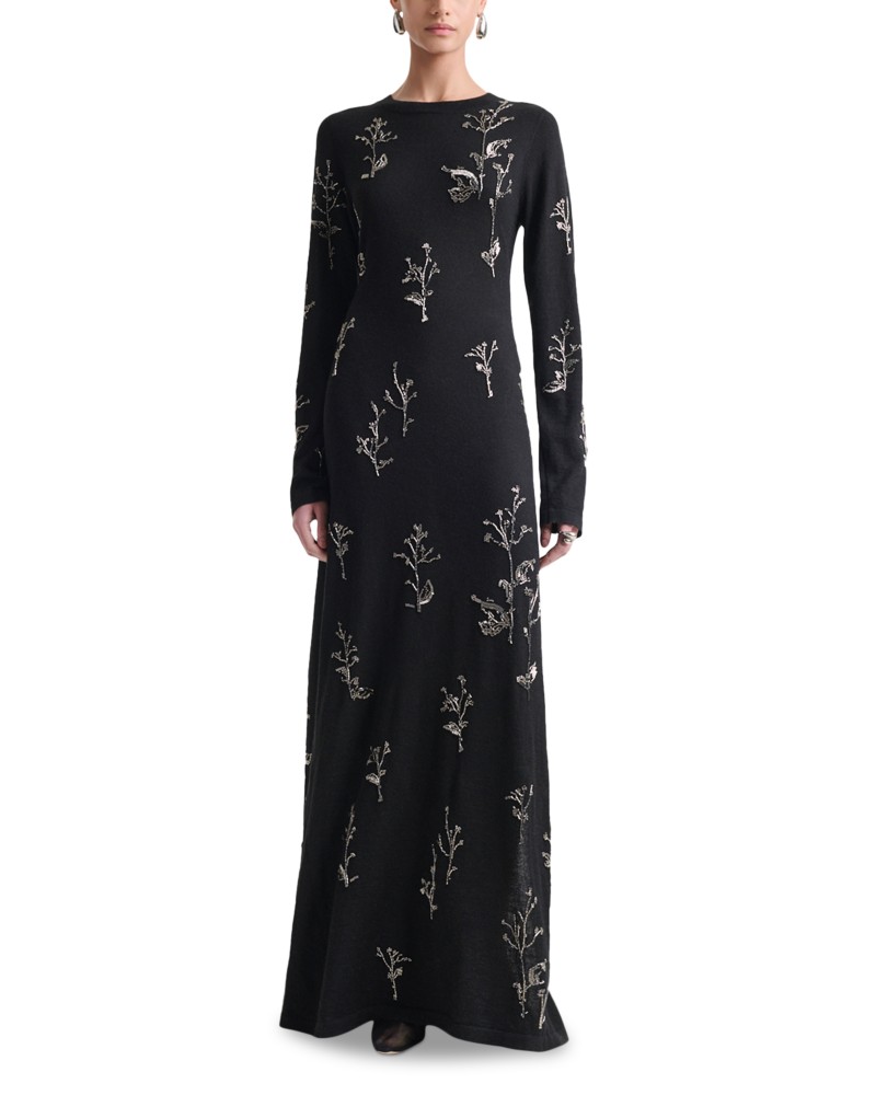 Altuzarra Bozka Beaded Dress in Black