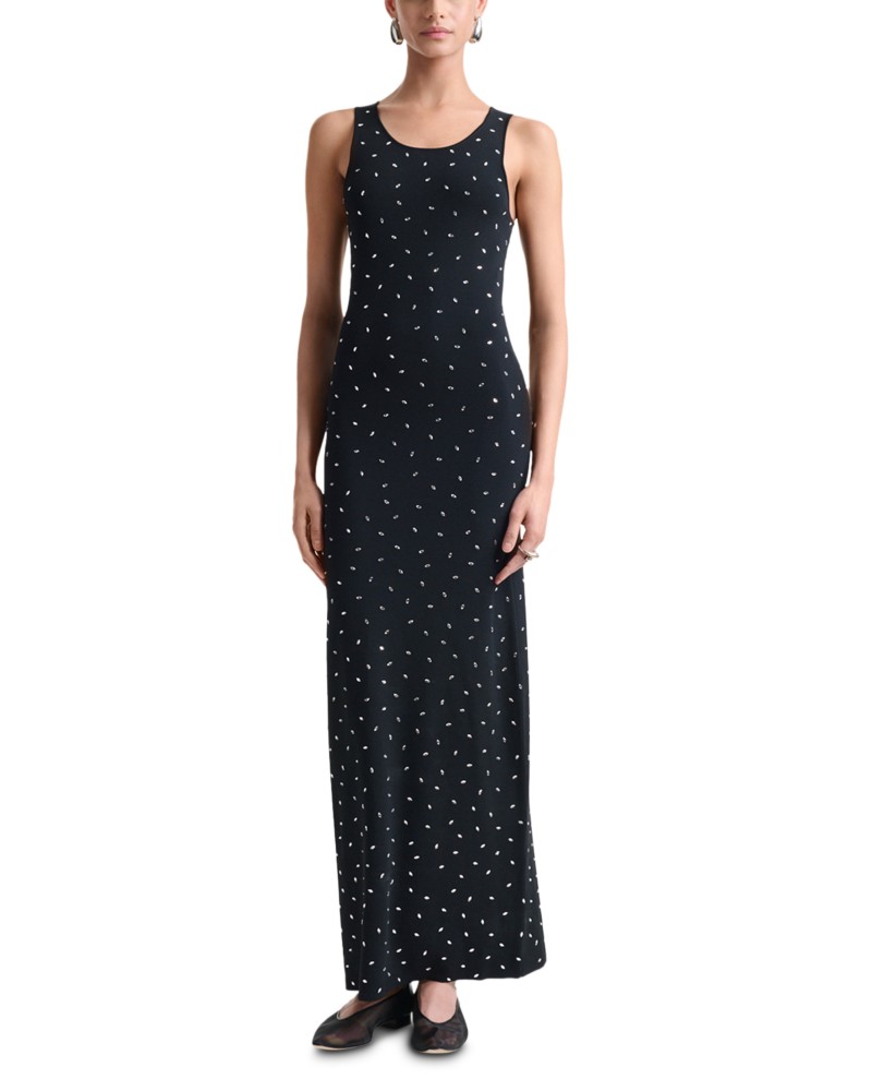 Altuzarra Geordie Rhinestone Dress in Black