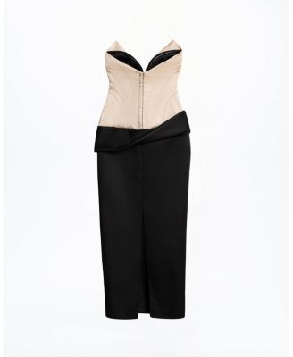  Draped Sweetheart Corset Dress