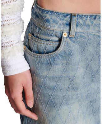  Diamond Washed Denim Straight-Fit Jeans