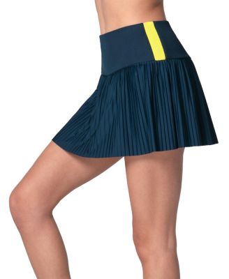 Racer Rib Pleated Skirt