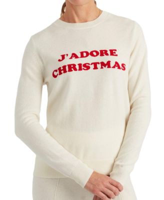  Women's Wool-Cashmere J'adore Christmas Sweater
