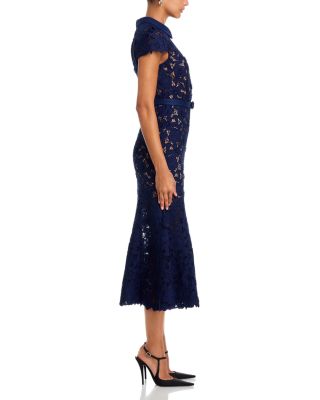 Guipure Lace Midi Dress