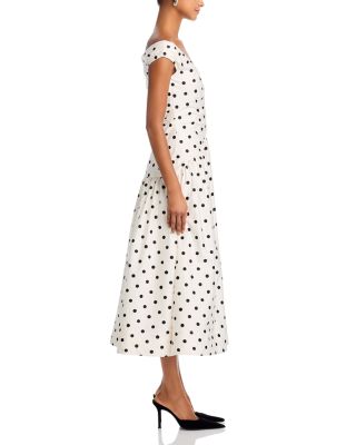 Polka Dot Cotton Midi Dress