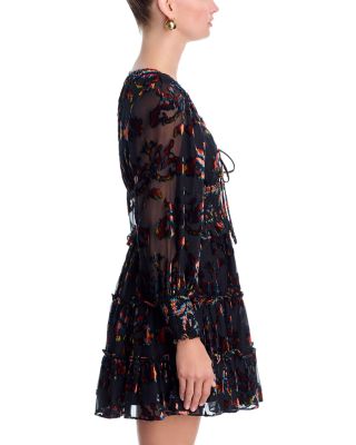 Velvet Burnout Mini Dress - Exclusive