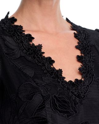 Lace Puff Sleeve Mini Dress - Exclusive