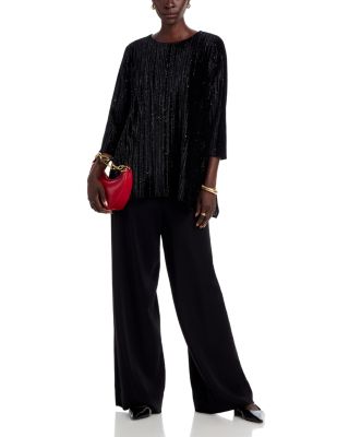 Velvet Pleated Party Top