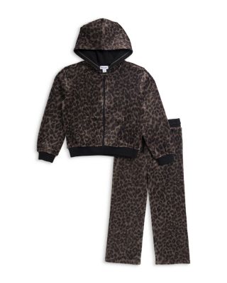 Girls' Cheetah Girl Zip Up Hoodie & Pants Set - Little Kid