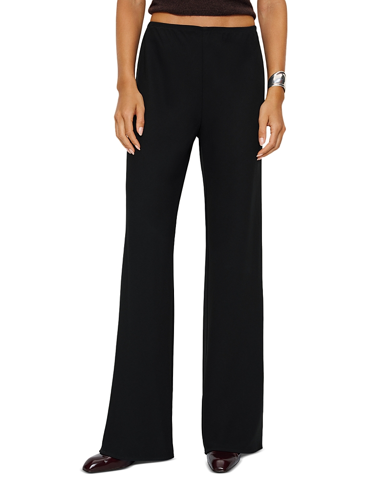 Reformation Gale Mid Rise Bias Pants In Black