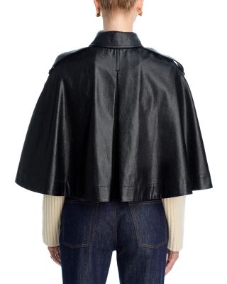 Beatrix Coated Twill Cape Jacket