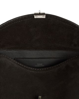 T-Lock Suede Convertible Clutch in Espresso