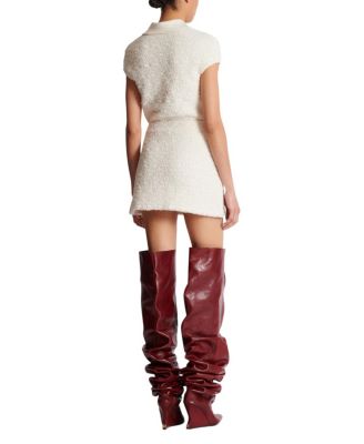  Short Zipped Tweed Skirt