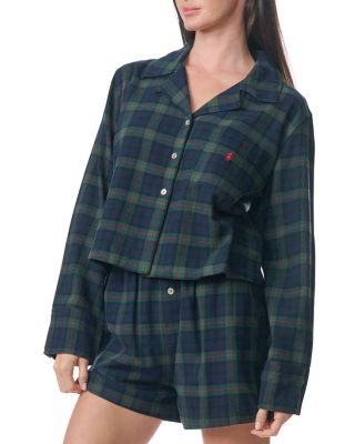 Polo Ralph Lauren - Plaid Cotton Flannel Short Sleeve Sleep Set