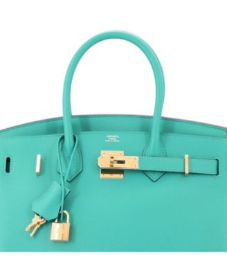  Birkin 30 Handbag Green Epsom with Gold Hardware