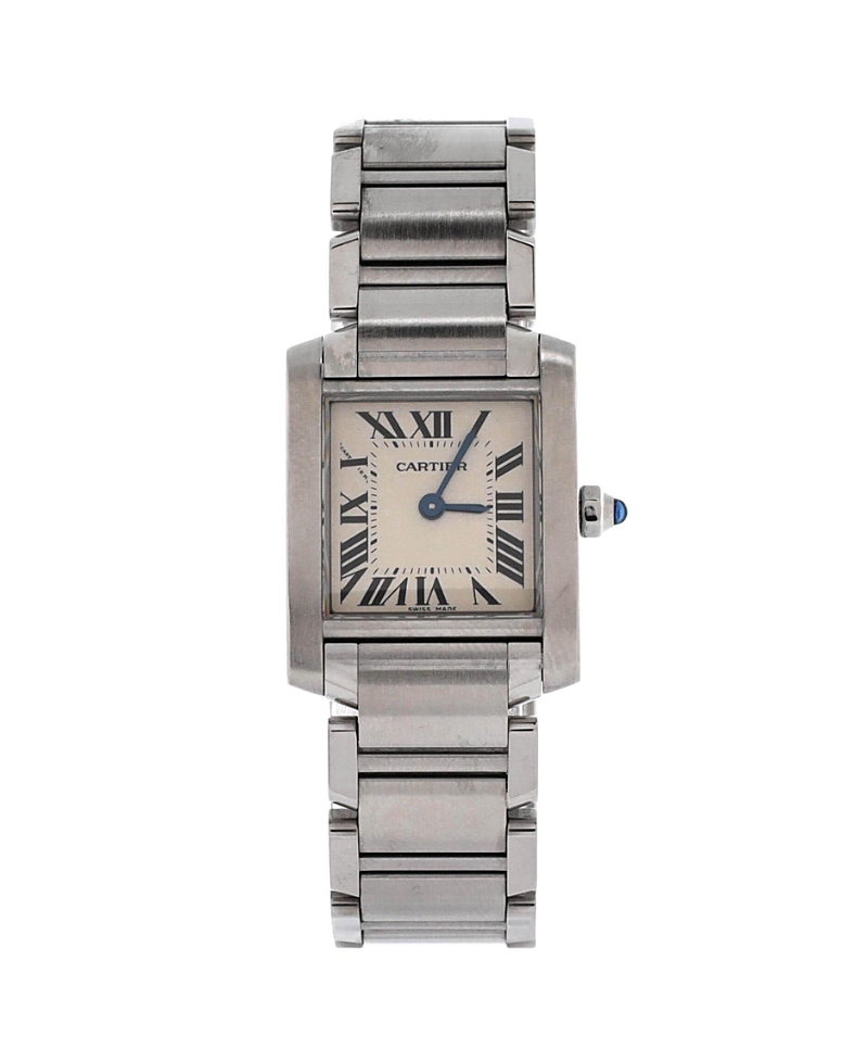 Pre-owned Pre-owned Cartier  Cartier Tank Francaise Quartz Watch In Stainless Steel 20mm In Brown