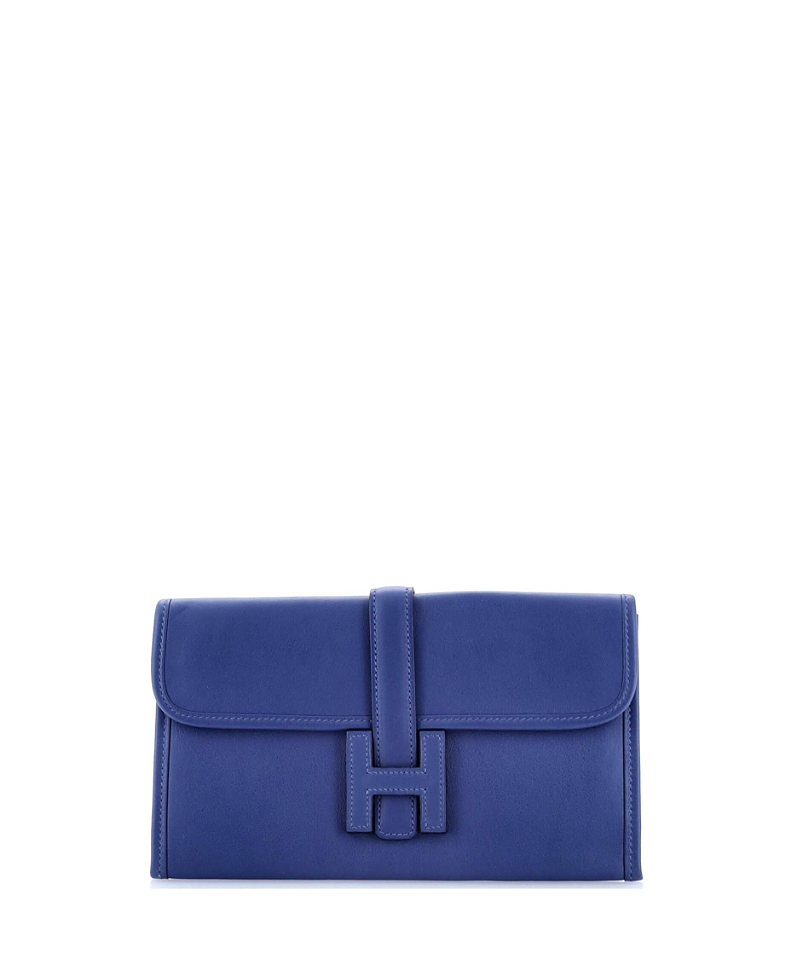 Click to view more detailed imagery on our partner's website Pre-owned Pre-owned Hermes Hermes Jige Duo Clutch Swift In Blue