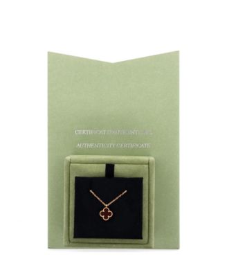  Sweet Alhambra Pendant Necklace 18K Rose Gold and Carnelian