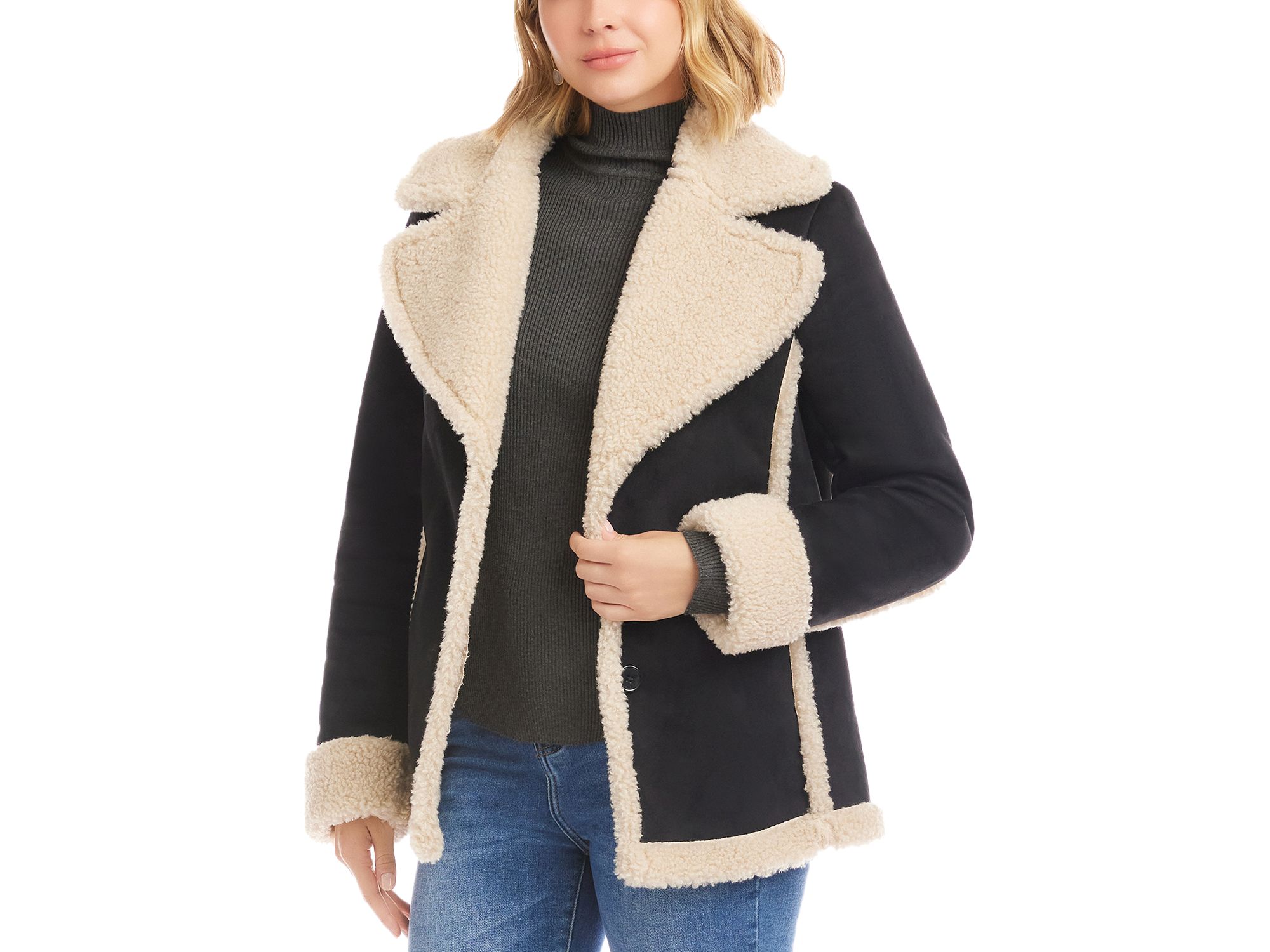 Faux Shearling Jacket — Image 4