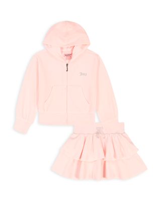 Girls' Velour Hoodie & Skirt Set - Little Kid