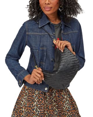 Lune Woven Leather Shoulder Bag