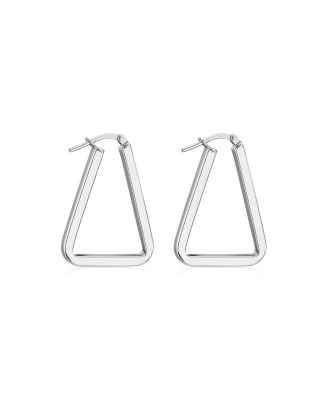 Sterling Silver Trinity Midi Hoops